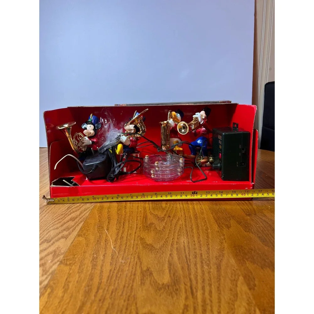 1995 Mr Christmas Mickey Mouse Brass Band Disney Animated Complete Box Works